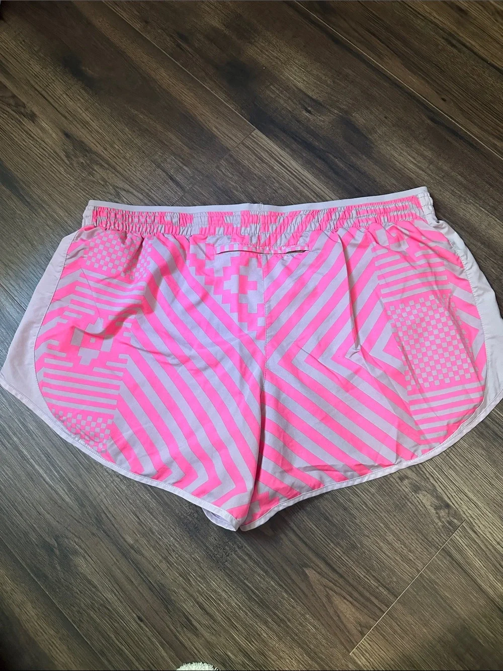 Nike Women's Pink Patterned Athletic Shorts